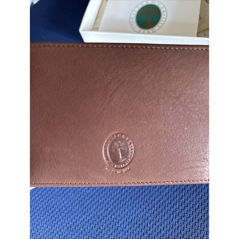 Levenger Fine Leather Men's Double Clip Wallet Brown NIB - Picture 5 of 9